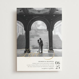 Love Foil-Pressed Wedding Invitations