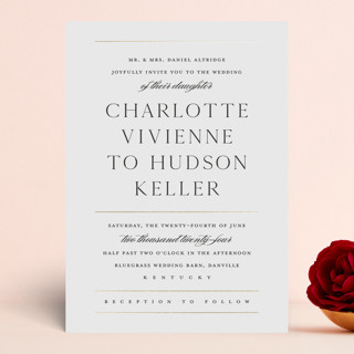 Heard the news Foil-Pressed Wedding Invitations