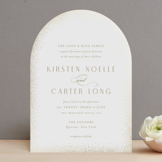 glitter arch Foil-Pressed Wedding Invitations