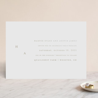 antler Foil-Pressed Wedding Invitations