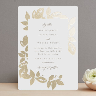 Botanic Foil-Pressed Wedding Invitations