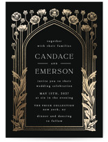 Nouveau flowers Foil-Pressed Wedding Invitations