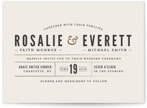 Classic Type Foil-Pressed Wedding Invitations