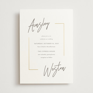 Balanced Foil-Pressed Wedding Invitations
