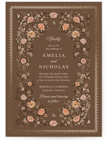 Blooming path Foil-Pressed Wedding Invitations