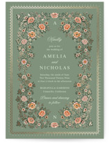 Blooming path Foil-Pressed Wedding Invitations