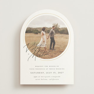 Encircled Love Foil-Pressed Wedding Invitations