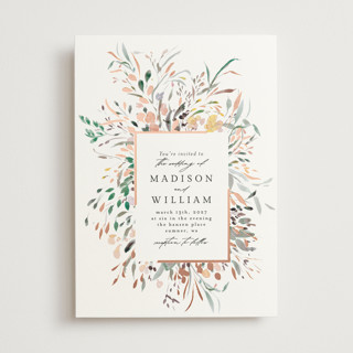 Undone Foil-Pressed Wedding Invitations