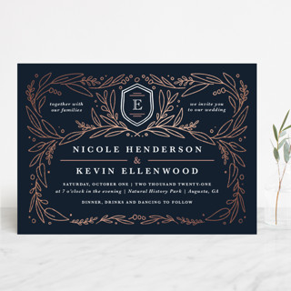 Entwined Foil-Pressed Wedding Invitations