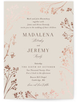Shining Florals Foil-Pressed Wedding Invitations