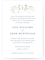 Swan Song Foil-Pressed Wedding Invitations