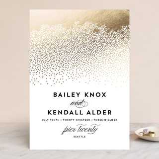 Sparkling Celebration Foil-Pressed Wedding Invitations