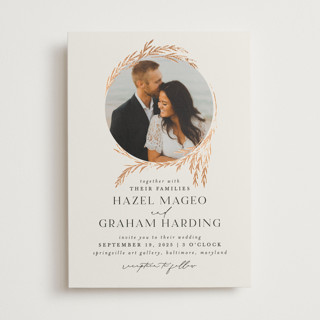 Locket Foil-Pressed Wedding Invitations