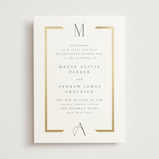 Chisel Foil-Pressed Wedding Invitations