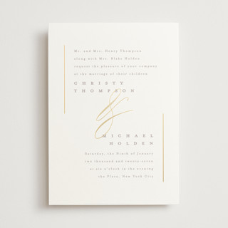 Ampersand glam Foil-Pressed Wedding Invitations