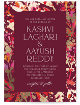 Bright abstract Foil-Pressed Wedding Invitations