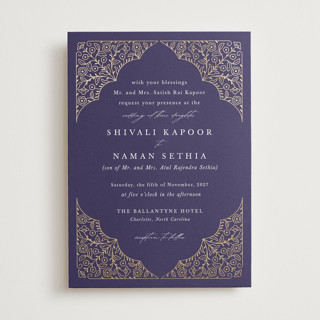 Mogulesque Foil-Pressed Wedding Invitations