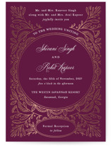 Zardozi Foil-Pressed Wedding Invitations