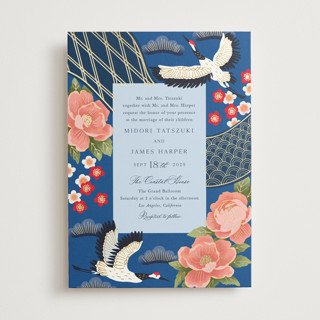 kimono Foil-Pressed Wedding Invitations