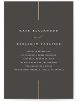 Formal lines Foil-Pressed Wedding Invitations