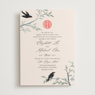 LOVEBIRDS Foil-Pressed Wedding Invitations