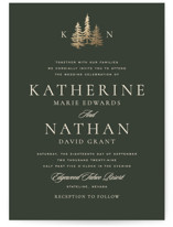 Gilded Forest Foil-Pressed Wedding Invitations
