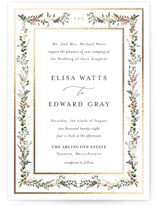 Blooming Vine Foil-Pressed Wedding Invitations