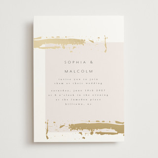 Modern Serene Foil-Pressed Wedding Invitations
