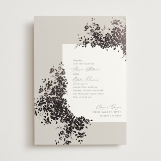 Bouquet Toss Foil-Pressed Wedding Invitations
