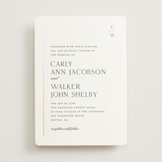 Understated Elegance Foil-Pressed Wedding Invitations