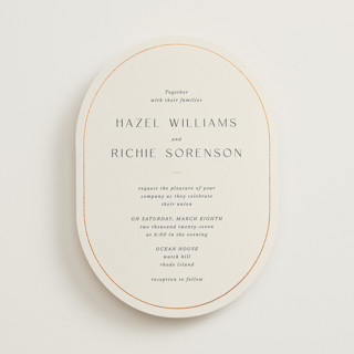 Walnut Foil-Pressed Wedding Invitations