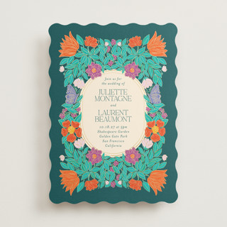 Tropical garden Foil-Pressed Wedding Invitations