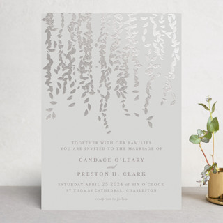Cascade Foil-Pressed Wedding Invitations