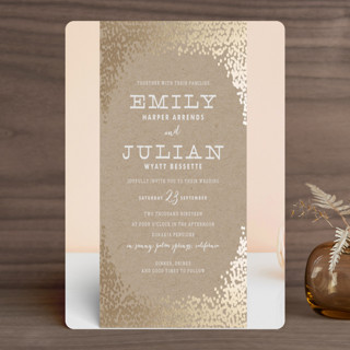 Gold Rush Foil-Pressed Wedding Invitations