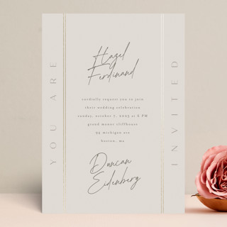 Prosecco Foil-Pressed Wedding Invitations