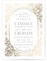 Gilded nouveau frame Foil-Pressed Wedding Invitations