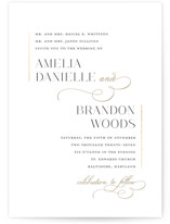 Elegant Flourish Foil-Pressed Wedding Invitations