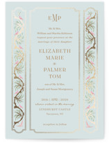 Castle Foil-Pressed Wedding Invitations