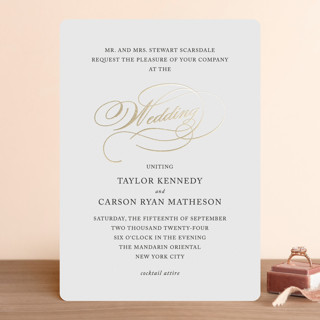 Timeless Grace Foil-Pressed Wedding Invitations