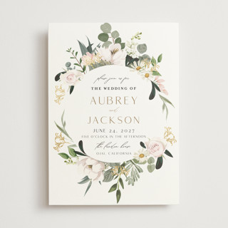 Country Garden Foil-Pressed Wedding Invitations