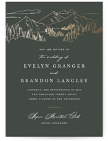 Peaks Foil-Pressed Wedding Invitations
