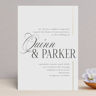 Alignment Foil-Pressed Wedding Invitations