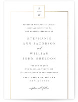 Elegant Station Foil-Pressed Wedding Invitations