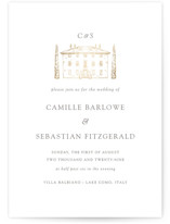 Villa Balbiano Foil-Pressed Wedding Invitations