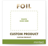 Square Custom Foil-Pressed Wedding Invitations