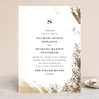 Edgy Charm Foil-Pressed Wedding Invitations