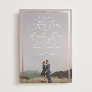 encadré Foil-Pressed Wedding Invitations