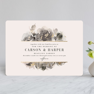 Enchanted Blooms Foil-Pressed Wedding Invitations