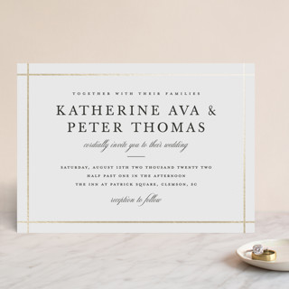 Formal Affair Foil-Pressed Wedding Invitations