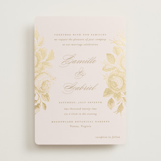 Idyllic Foil-Pressed Wedding Invitations